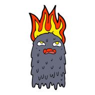 burning cartoon ghost N4