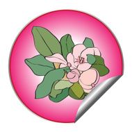 Spring flower sticker