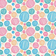 Vector seamless sketchy circles