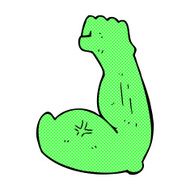 flexing monster arm comic cartoon