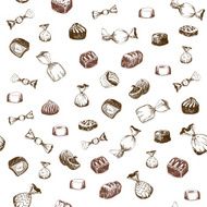 Seamless pattern with sweet