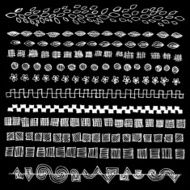 Hand drawn vector line border set and design element N4