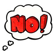 cartoon no symbol with thought bubble N3