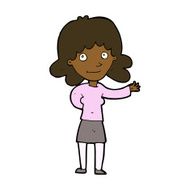 cartoon friendly woman N50