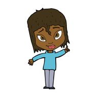 cartoon woman with idea N186