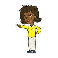 cartoon woman pointing N154