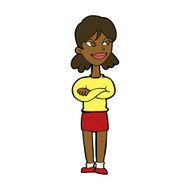 cartoon smug woman N13