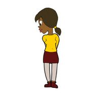 cartoon pretty girl N76