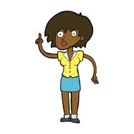 cartoon woman with question N22