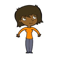 cartoon woman shrugging N41