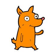 cartoon little dog waving N7