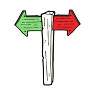 Cartoon Sign Post N48
