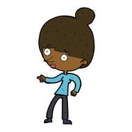 cartoon woman pointing N155