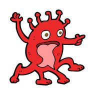 cartoon weird little alien N15
