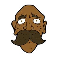 cartoon sad old man N14