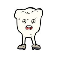 cartoon tooth looking afraid N4
