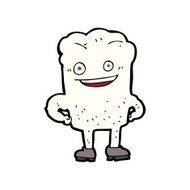cartoon tooth looking smug N10