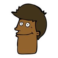 cartoon smiling man N20