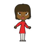 cartoon woman with open arms N71