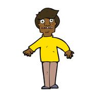 cartoon shocked man N98