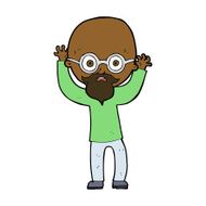 cartoon stressed bald man N8