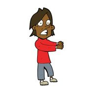 cartoon shocked man N100