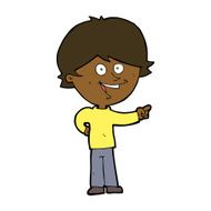 cartoon boy laughing and pointing N8