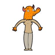 cartoon friendly fox woman N4