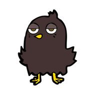 cartoon bored bird N8