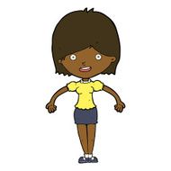 cartoon happy woman N195
