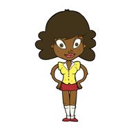 cartoon pretty woman N206