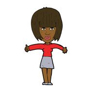 cartoon annoyed woman N143
