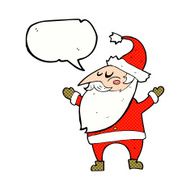 cartoon santa claus with speech bubble N239