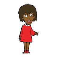 cartoon shocked woman N74