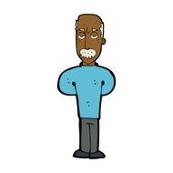 cartoon annoyed balding man N8
