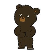 cartoon black bear cub N47