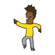 cartoon man pointing and laughing N29