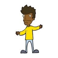 cartoon nervous man N115