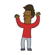 cartoon nervous man N116