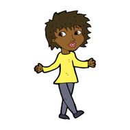 cartoon woman with no worries N27