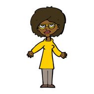 Cartoon Woman Wearing Glasses N16