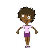 cartoon excited woman N100