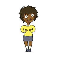 cartoon excited woman N101
