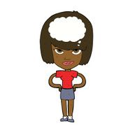 cartoon woman thinking N33