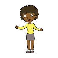 cartoon confused woman N91