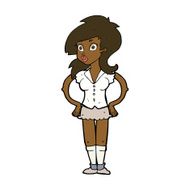 cartoon pretty woman N208