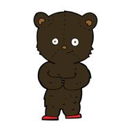 cartoon teddy black bear cub N8