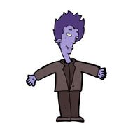 cartoon happy vampire N29