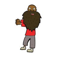 cartoon bearded old man N29