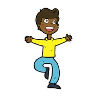 cartoon excited boy N114